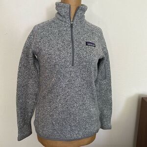 Patagonia sz XS Better Sweater heathered grey 1/4 zip great pre owned condition